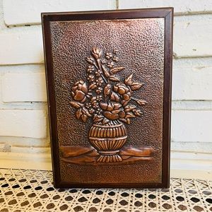 Vintage Copper Metal Plated Jewelry/Trinket Box
